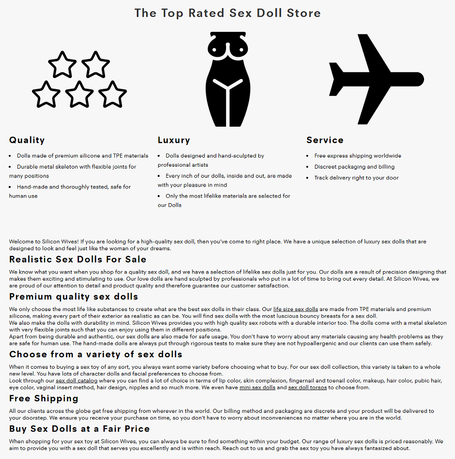 Trust Block-Materials-Shipping-Service-quality-luxury-service-The Top Rated Sex Doll Store