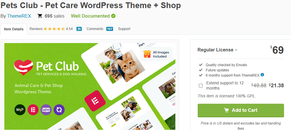 Pet Club – Services, Adoption, Dating & Community Theme