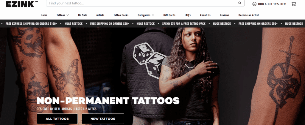 Shopify Website Building That Boosted Tattoo Sales