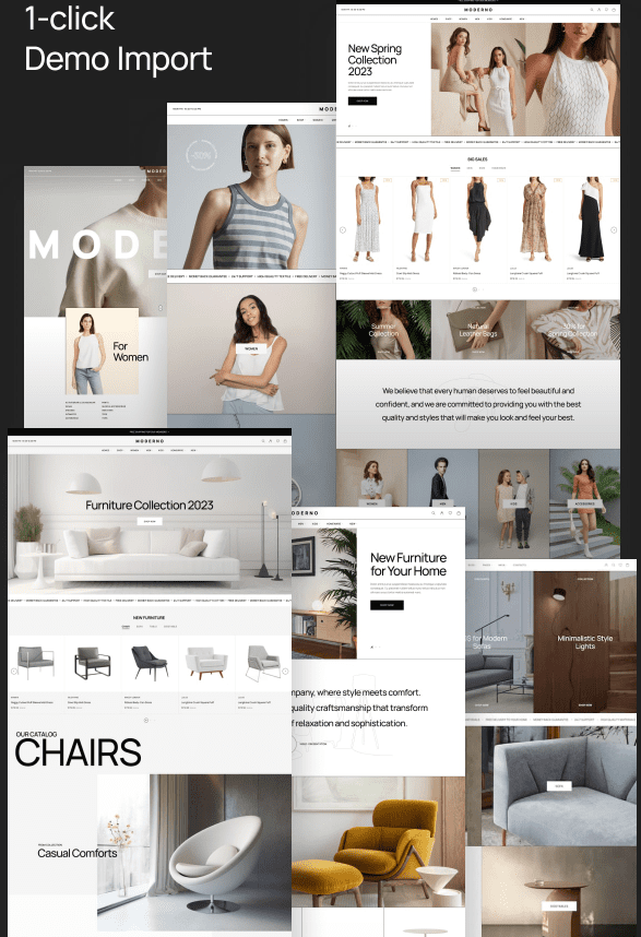Moderno – Fashion Furniture Store WooCommerce Theme-Modern furniture brands focused on visual storytelling and minimal layouts