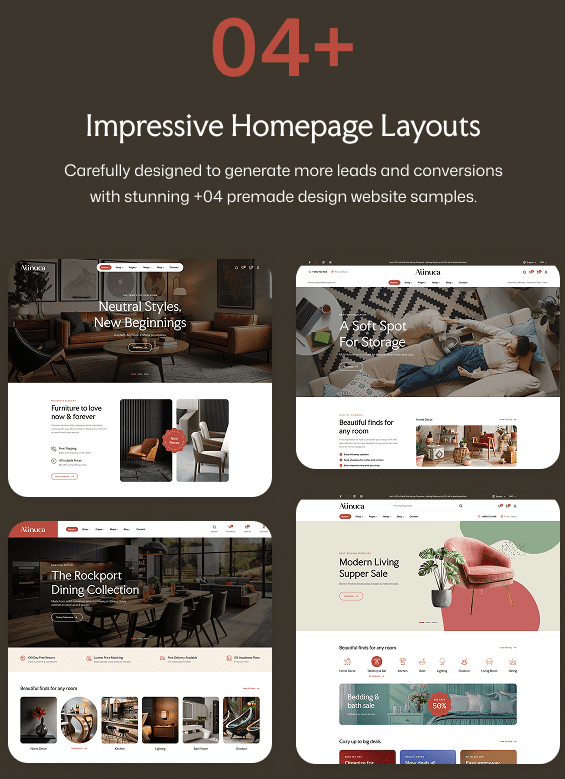 Aunuca – Furniture Store WordPress Theme-Users focused on clean structure and technical performance
