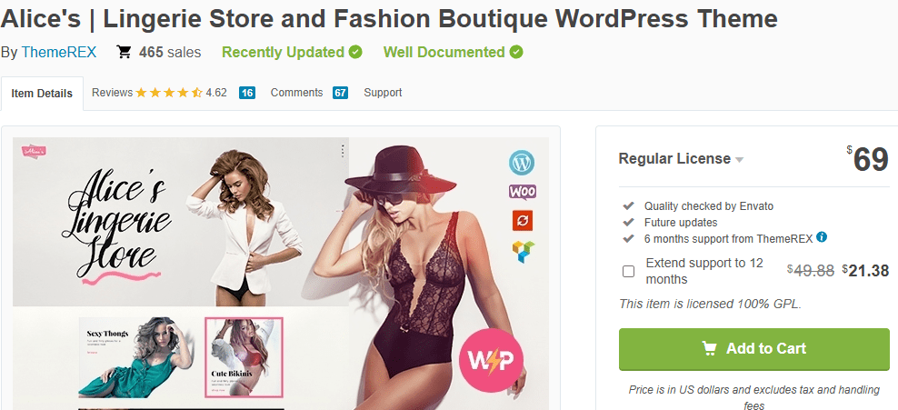 Alices – Lingerie Store and Fashion Boutique Theme