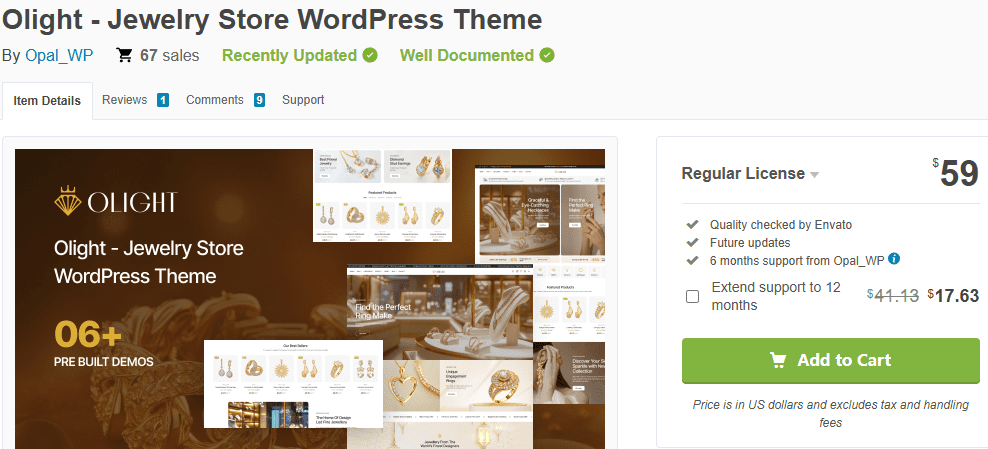 Olight – Jewelry Store WordPress Theme