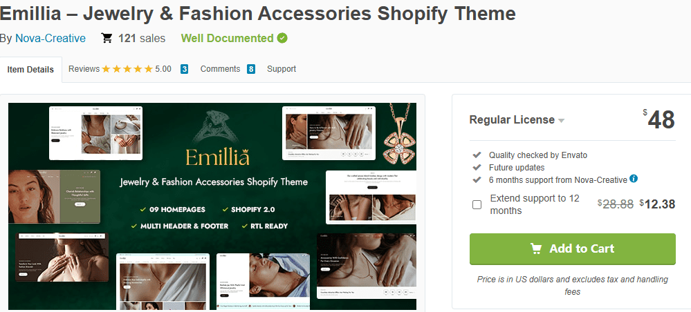 Emillia – Jewelry & Fashion Accessories Shopify Theme