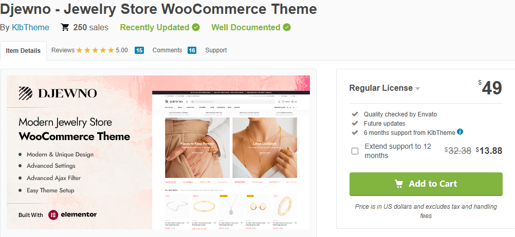 Djewno – Jewelry Store WooCommerce WordPress Theme