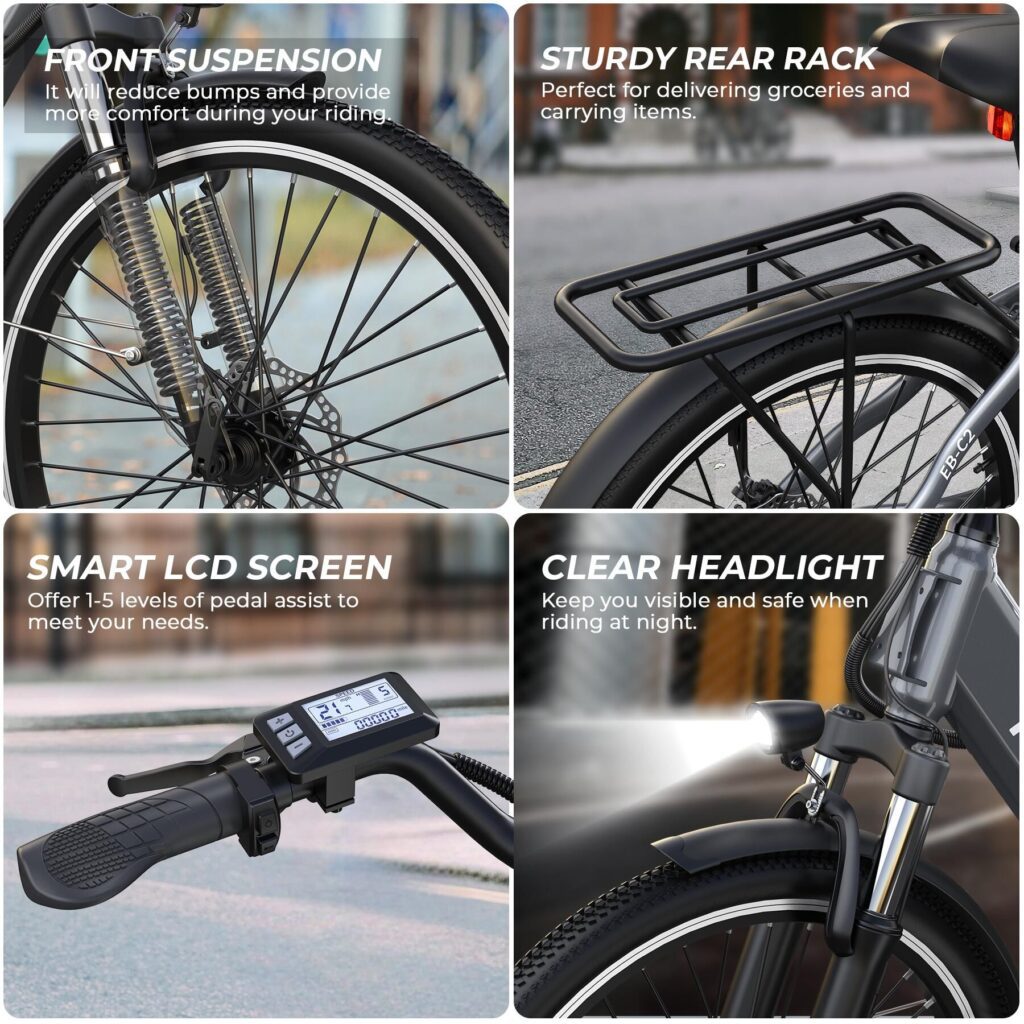 Electric bikes-bike-Main picture design-Amazon-Feature Breakdown Grid-Engineered for Everyday Versatility