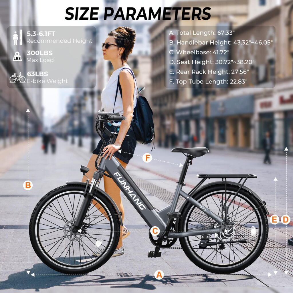 Electric bikes-bike-Main picture design-Amazon-Fit Matters: Comfort & Size-Dimension Breakdown