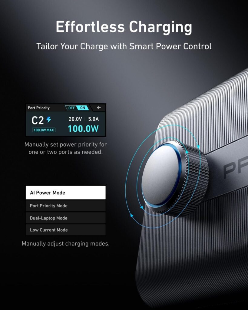 Power Mode Dial – Control Made Intuitive-Effortless Charging with Smart Modes