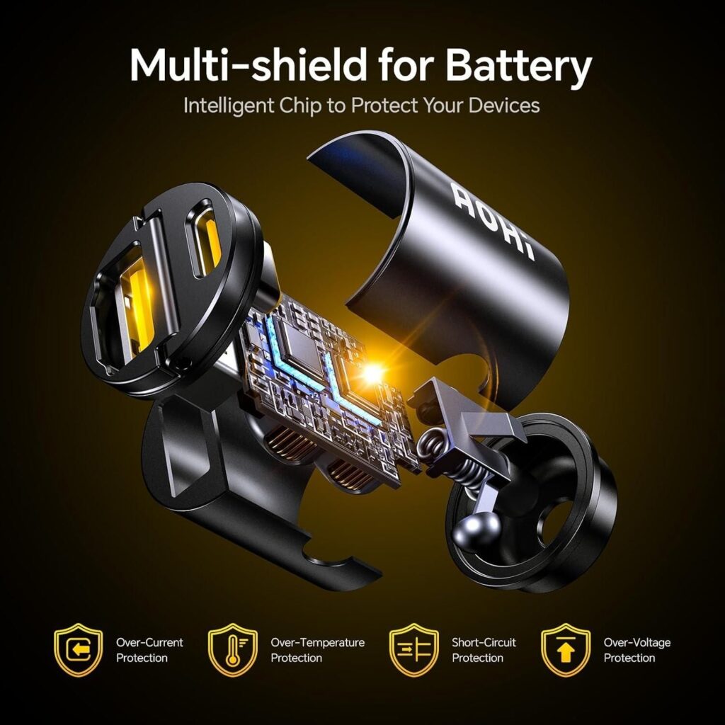 Car Charger-Main picture design-Amazon-Multi-Shield Chipset Breakdown