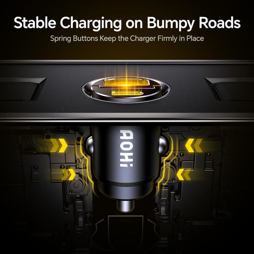 Car Charger-Main picture design-Amazon-Bumpy Roads? No Problem