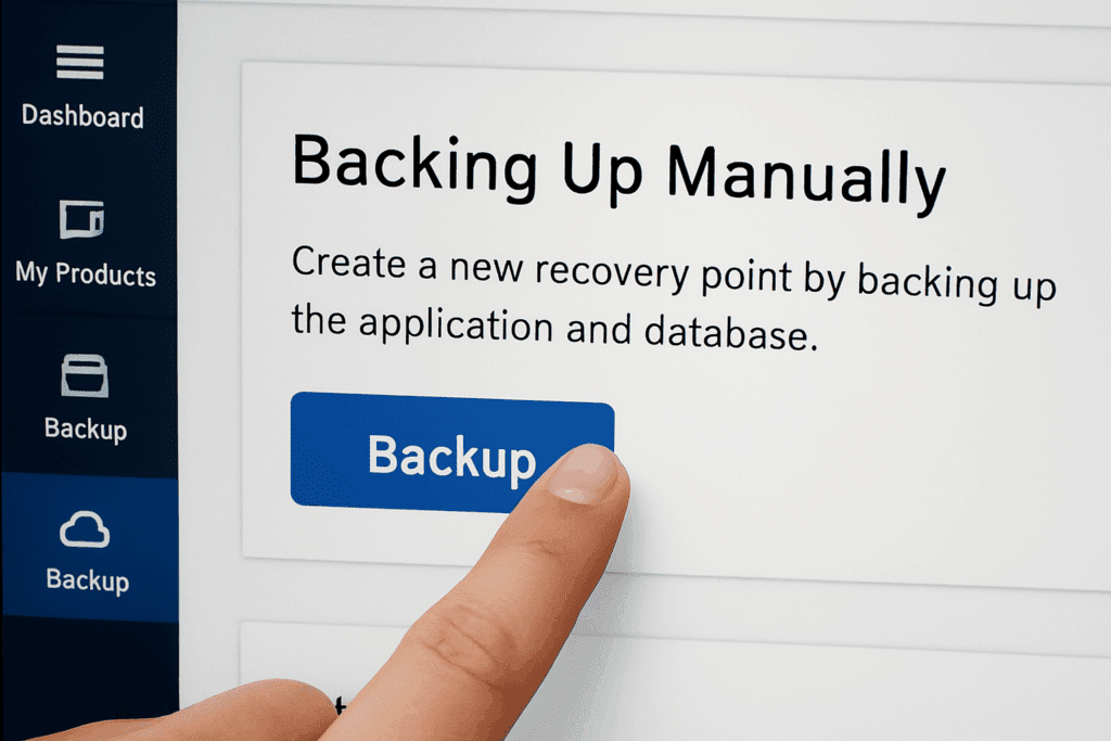 Backing Up Manually via IONOS Hosting Panel-backup-WordPress