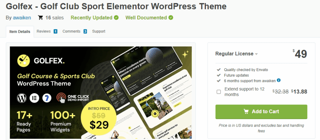 Golf-Overview of Each Theme-Golfex – Golf Club & Sports WordPress Theme