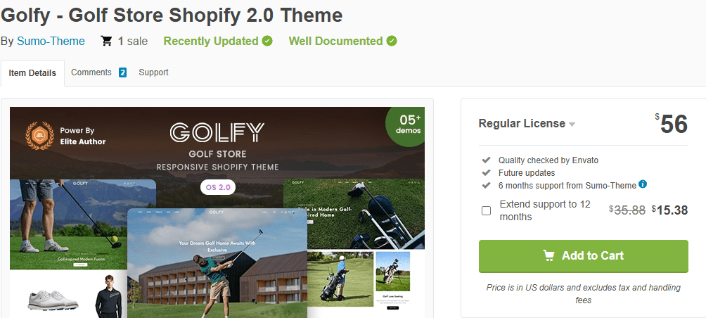 Golf-Overview of Each Theme-Golfy – Golf Store Shopify 2.0 Theme