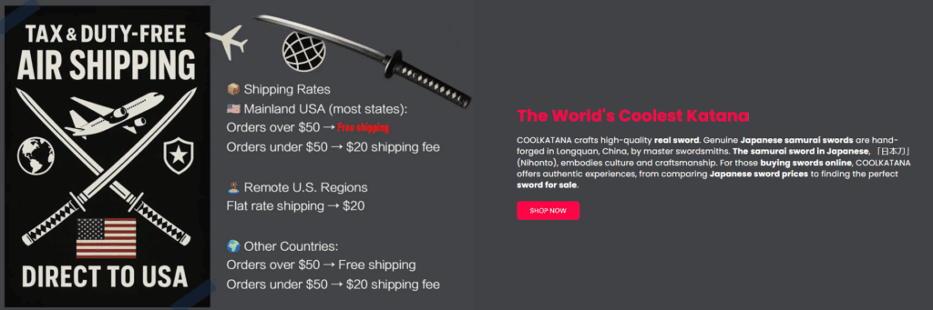 Visual Shipping Assurance for Global Buyers-Duty-Free Air Shipping-Katana-shopify