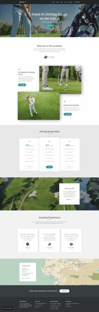 Golf-Overview of Each Theme-Uplands – Golf Course WordPress Theme