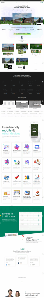 Golf-Overview of Each Theme-Golfy – Golf Store Shopify 2.0 Theme