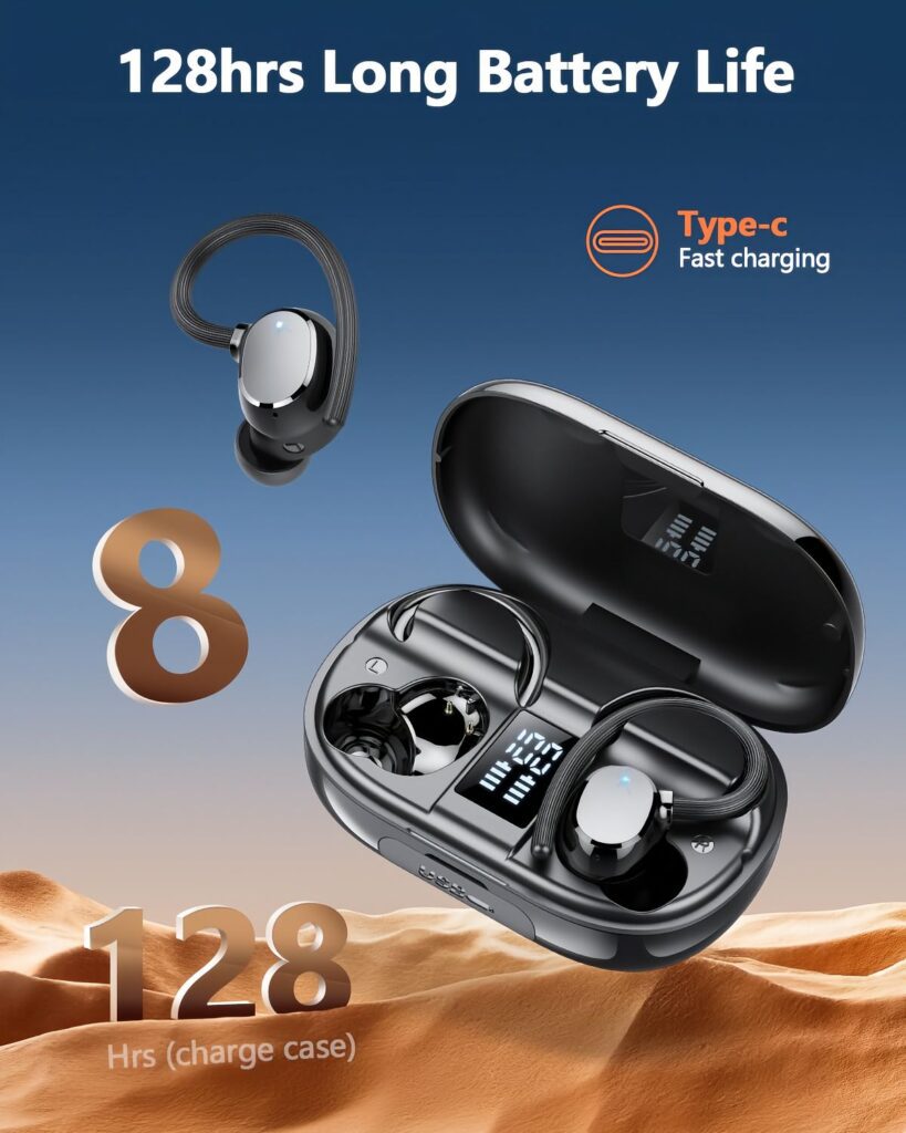 128-Hour Long Battery Life-Main picture design-Bluetooth Headset-Amazon