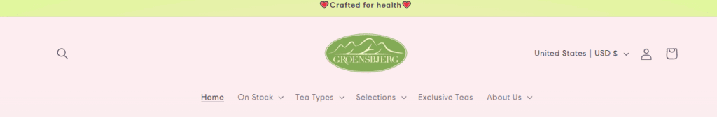 Simple and fresh homepage
