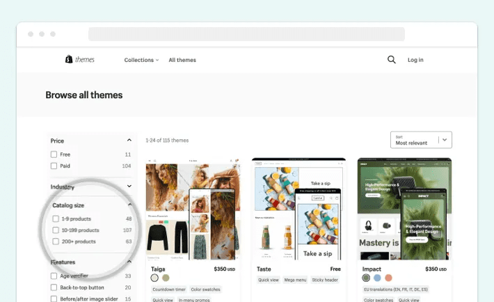 The Shopify Website Building Process: Step by Step-Choosing the right Shopify theme for Atmosphera