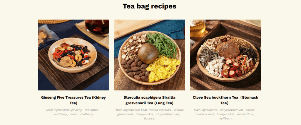 Tea Bag Recipes Grid-Focus on Variety and Education