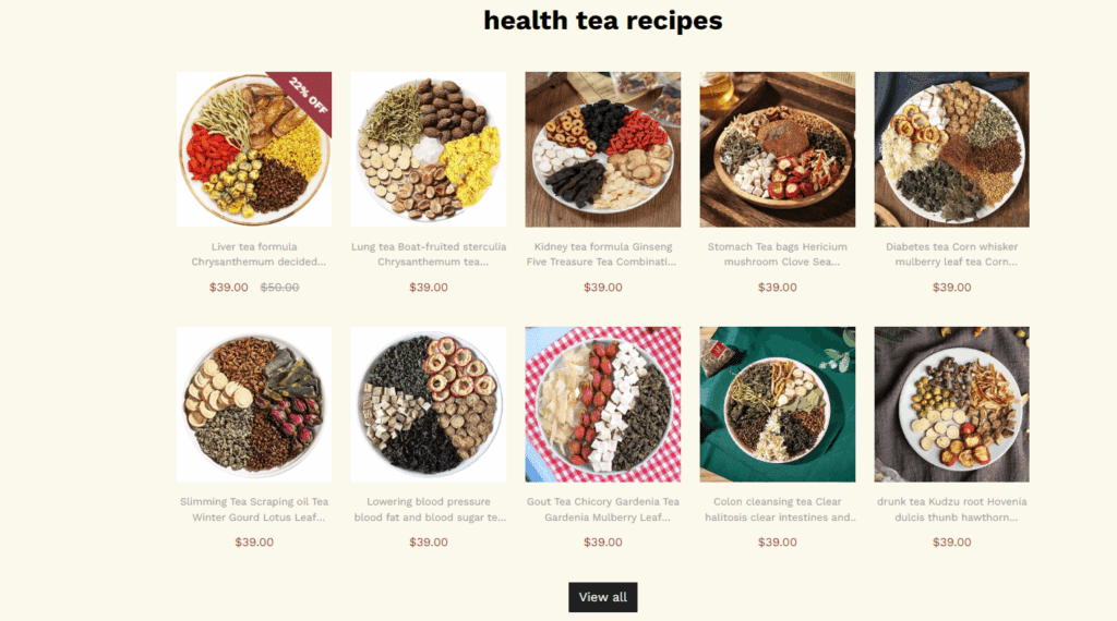 Health Tea Recipes – Shop Grid-Structured for Browsing Efficiency