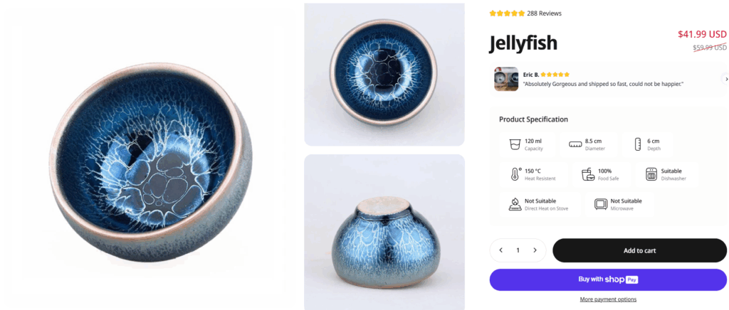 Product details page