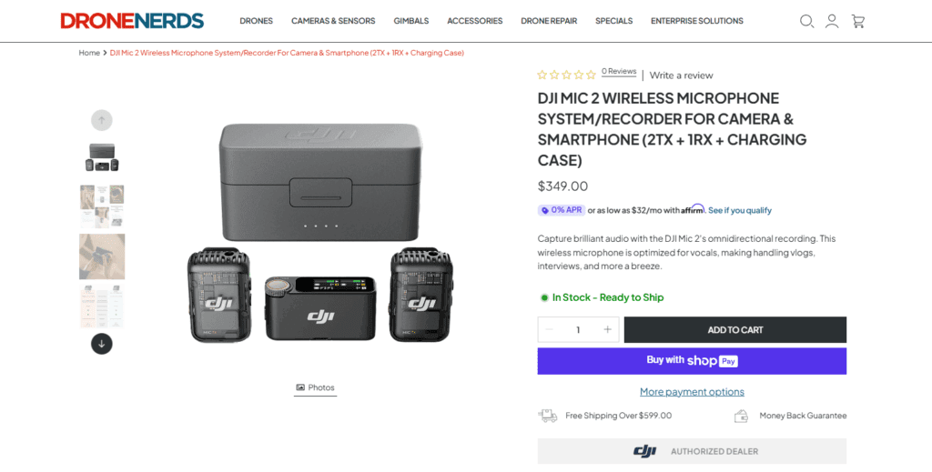 Product details page