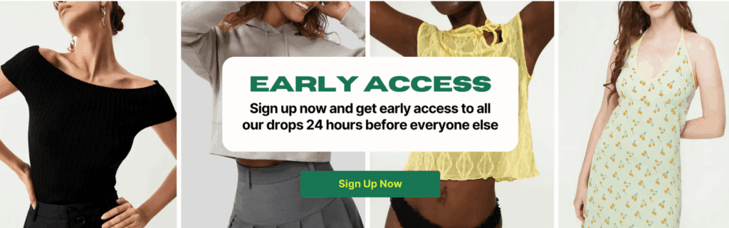 First Screen Banner-Drive Urgency and Exclusivity 