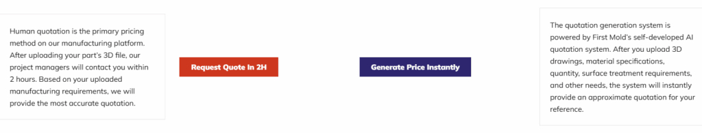 Instant Quote Generation-Request Quote in 2 Hours vs. Instant Price Generation