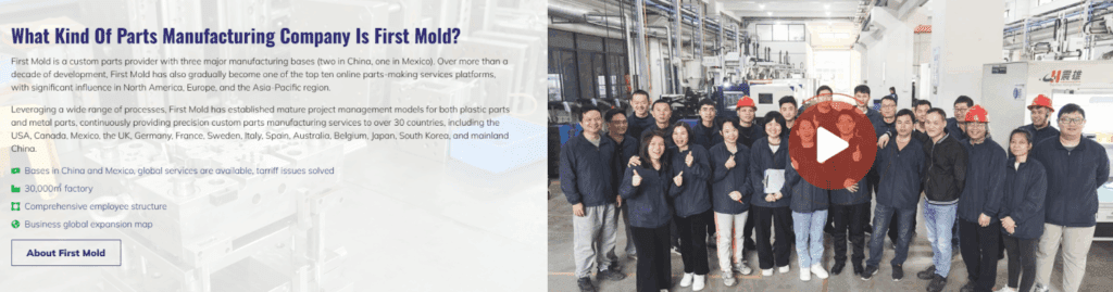 What Kind Of Parts Manufacturing Company Is First Mold-Company Overview