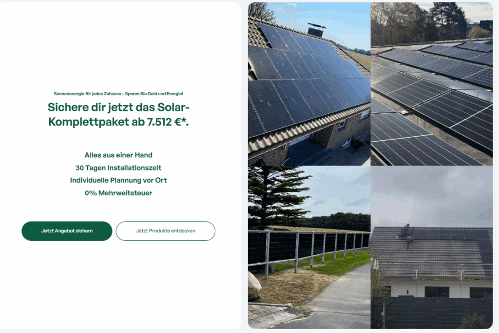 Smart Visual Design Meets Solar Energy-How Design and UX Supported Performance-Conversion-Focused Content Blocks