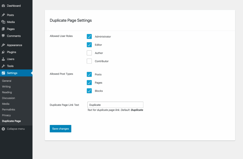 how to duplicate a page in wordpress