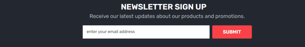 Email capture section