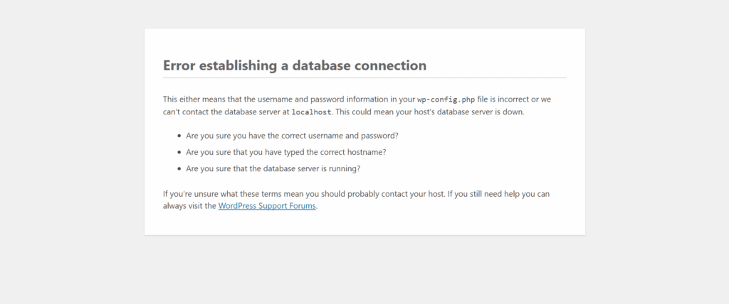 How to Solve WordPress Database Connection Error