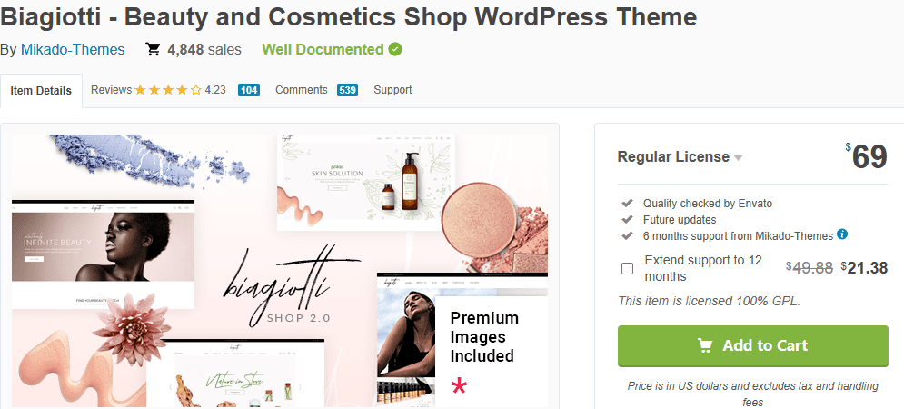 Biagiotti – Beauty & Cosmetics Shop (WooCommerce / WordPress)