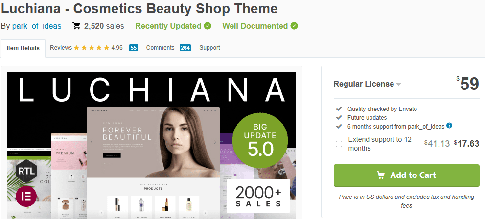 Luchiana – Cosmetics & Beauty Shop (WooCommerce / WordPress)