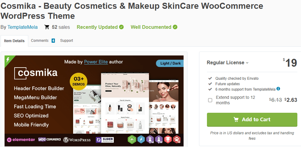 Cosmika – Beauty, Makeup & Skincare (WooCommerce / WordPress)