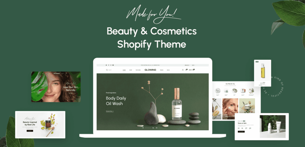 Glowing – Beauty Cosmetics (Shopify 2.0 theme)