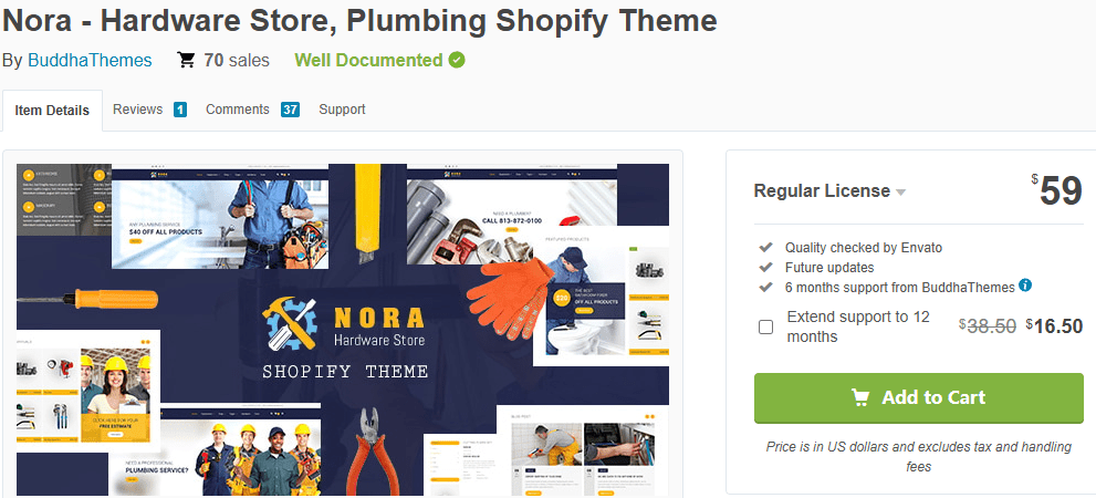 Nora – Hardware Store Shopify Theme