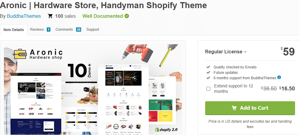 Aronic – Hardware Shopify Theme