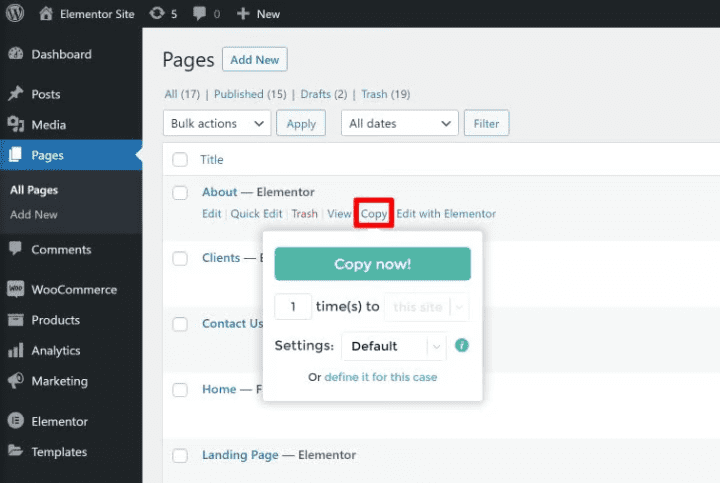 Methods for Duplicating a Page in WordPress-Using a Page Builder’s Built-in Feature