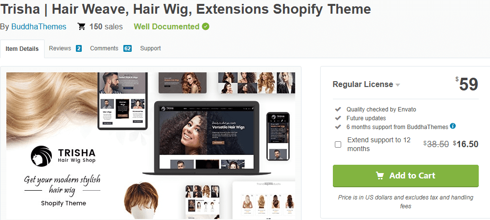 Trisha – Hair Weave & Extension (Shopify)