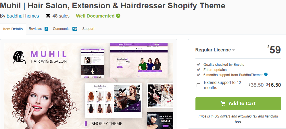 Muhil – Hair Salon & Wig (Shopify)