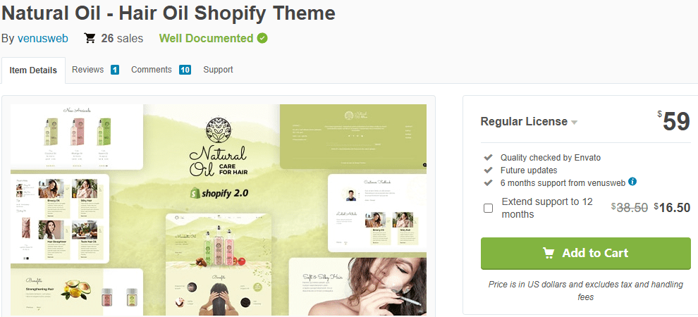 Natural Oil – Organic Hair Oil Store (Shopify)