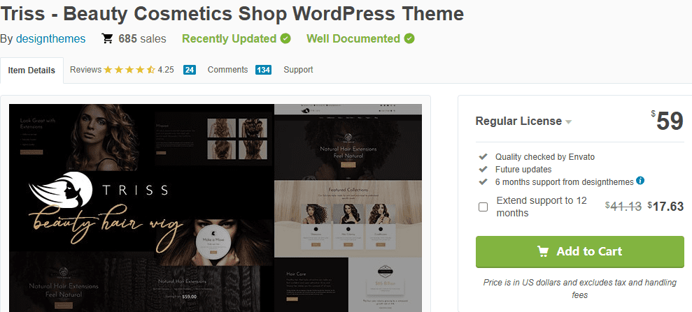 Triss – Hair Store (WooCommerce)