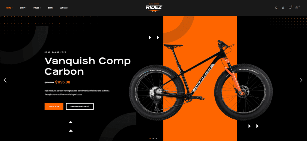 Ridez – Bike Shop WordPress Theme