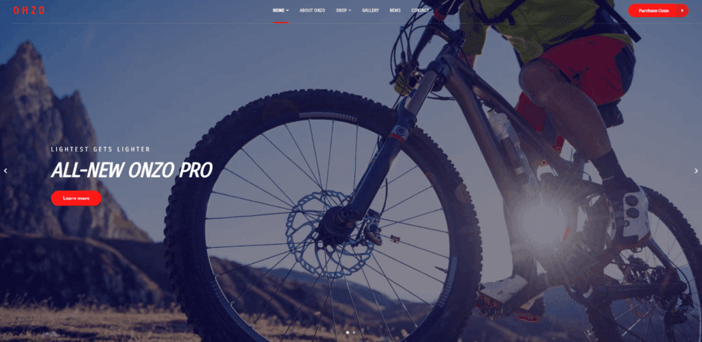 Onzo – Single Product & Bike Shop eCommerce Theme