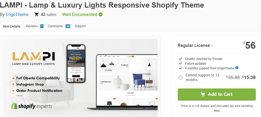 Lampi (Lamp and Luxury Lights Responsive Shopify Theme)