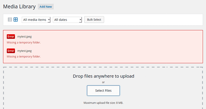 Solve File Is Missing Verify Upload in WordPress