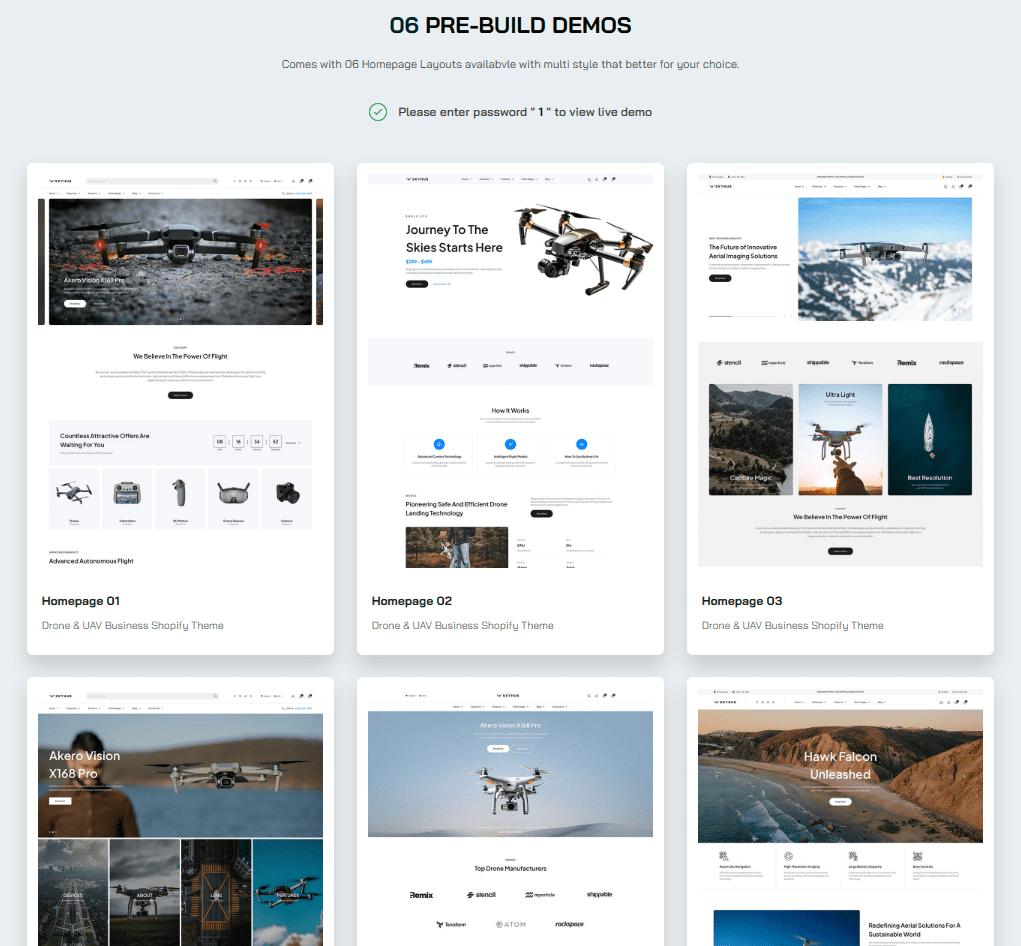 Skyhub (Drone & UAV Business Shopify Theme)